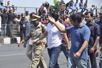Nagarjuna and Nagachaitanya at Red Bull F1 Showrun
